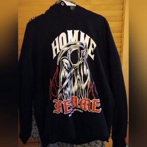 Homme Femme hoodie. NWOT. XL. Black